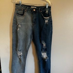 Almost Famous two toned jeans, size 8